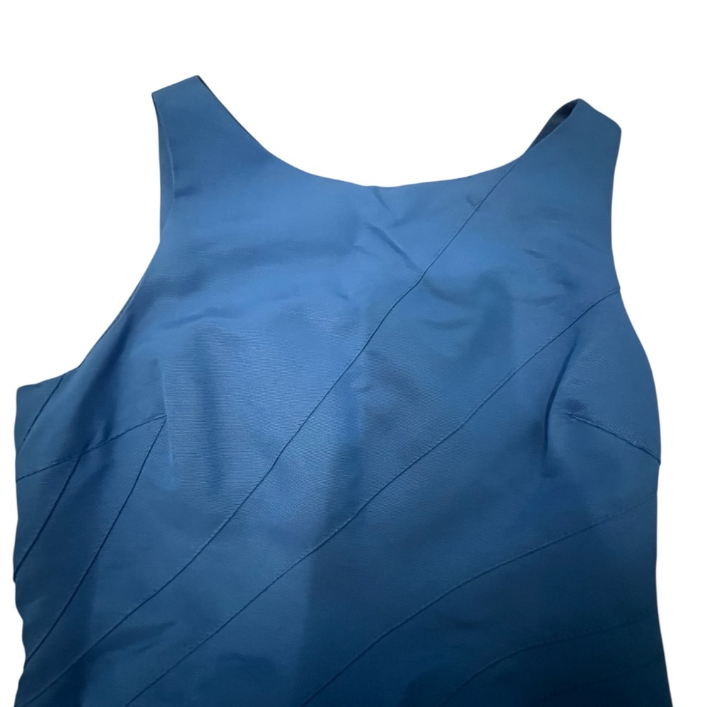 Reiss Fairy Fit & Flare Pleated Ottoman Blue Dress – Size 8 - Picture 6 of 11
